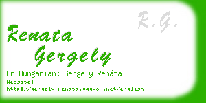 renata gergely business card