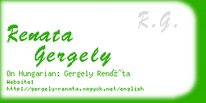 renata gergely business card